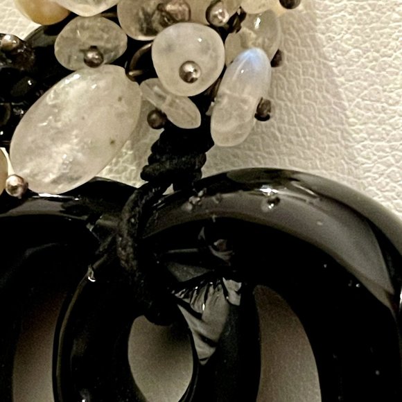 🎉HP🎉Lalique Rare Black Crystal Twisted Heart Pendant - Picture 7 of 8